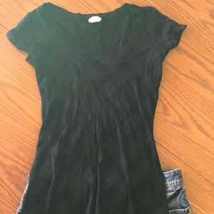 Black monochromatic Plaid shirt